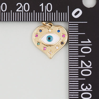 18K Gold Filled Heart Charm Pendant for Jewelry Making