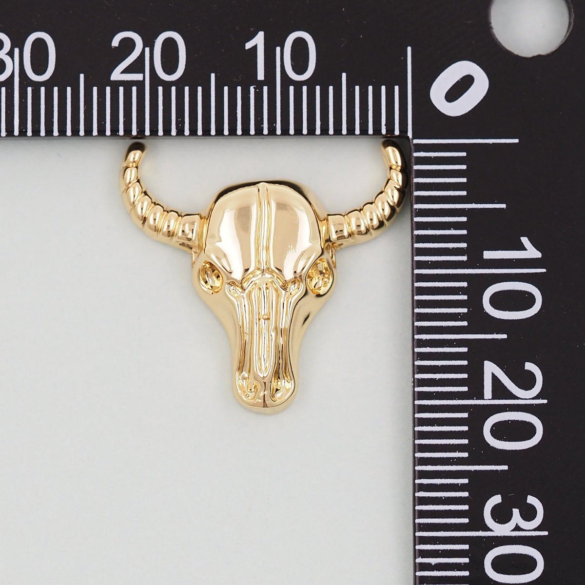 Gold Horns Charms,18K Gold Filled cow head Pendant,cow head Charm Bracelet Necklace for DIY Jewelry Making Supply