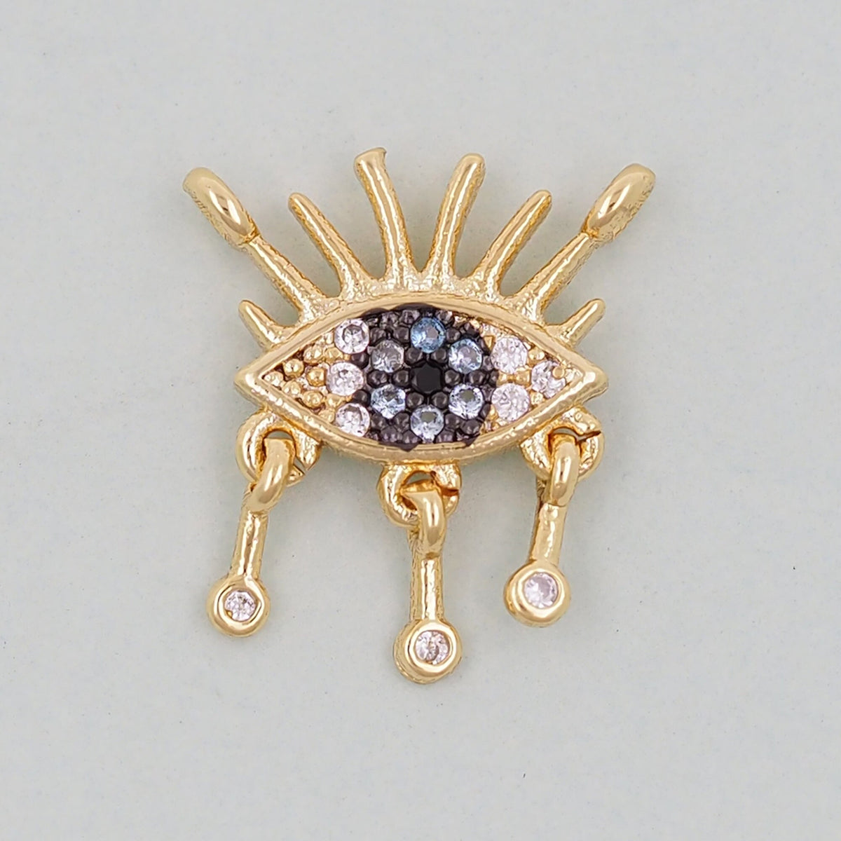 Gold Evil Eye Charms,18K Gold Filled Evil Eye Pendant,Evil Eye Charm Bracelet Necklace for DIY Jewelry Making Supply