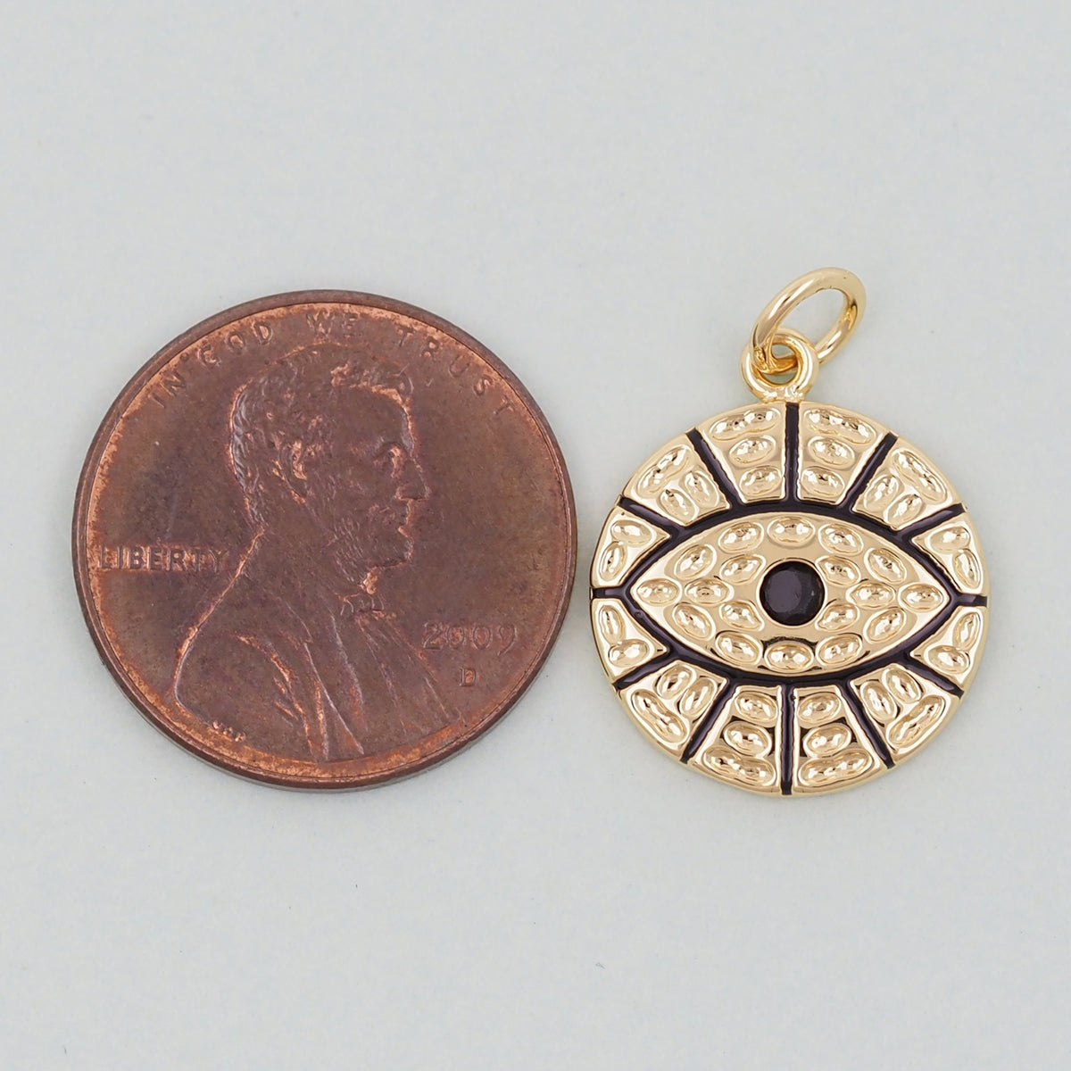 Gold Evil Eye Charms,18K Gold Filled Evil Eye Pendant,Evil Eye Charm Bracelet Necklace for DIY Jewelry Making Supply
