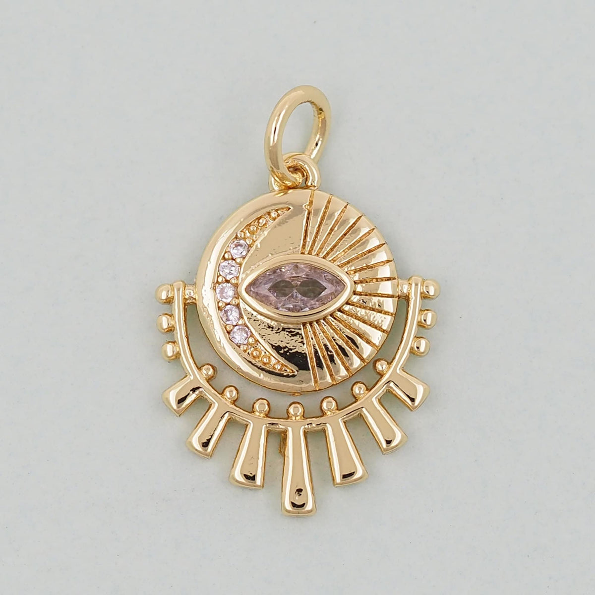 Gold Evil Eye Charms,18K Gold Filled Evil Eye Pendant,Evil Eye Charm Bracelet Necklace for DIY Jewelry Making Supply