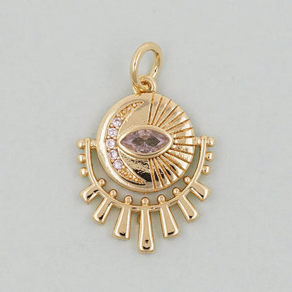 Gold Evil Eye Charms,18K Gold Filled Evil Eye Pendant,Evil Eye Charm Bracelet Necklace for DIY Jewelry Making Supply