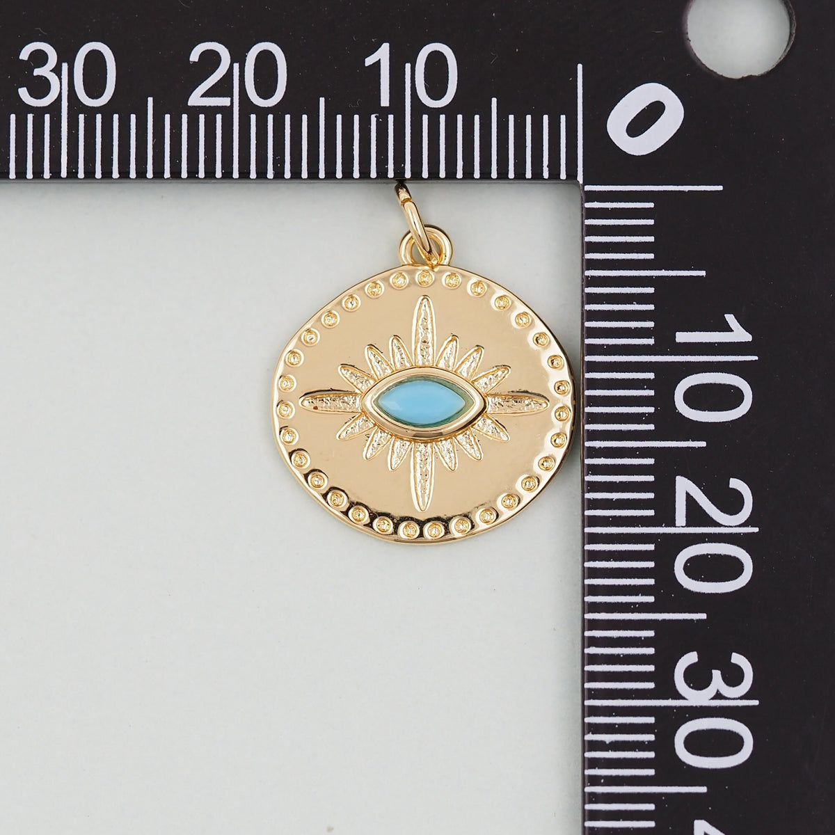 Gold Evil Eye Charms,18K Gold Filled Evil Eye Pendant,Evil Eye Charm Bracelet Necklace for DIY Jewelry Making Supply