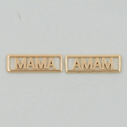 Gold Mama Charms,18K Gold Filled Mama Pendant,Mama Charm Bracelet Necklace for DIY Jewelry Making Supply