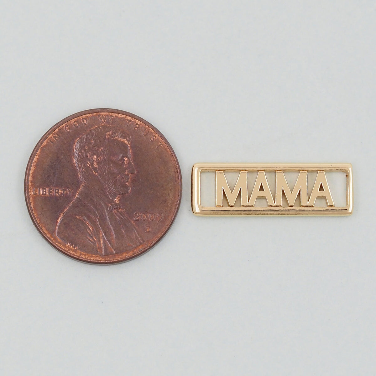 Gold Mama Charms,18K Gold Filled Mama Pendant,Mama Charm Bracelet Necklace for DIY Jewelry Making Supply