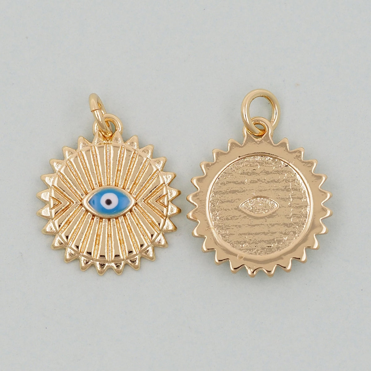 Gold Evil Eye Charms,18K Gold Filled Evil Eye Pendant,Evil Eye Charm Bracelet Necklace for DIY Jewelry Making Supply