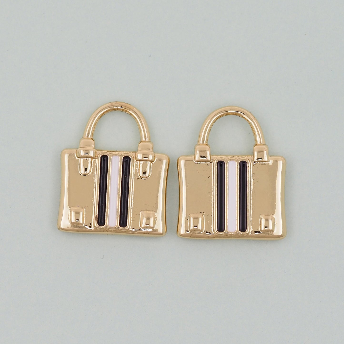 Gold handbag Charms,18K Gold Filled handbag Pendant,cute enamel Charm Bracelet Necklace for DIY Jewelry Making Supply