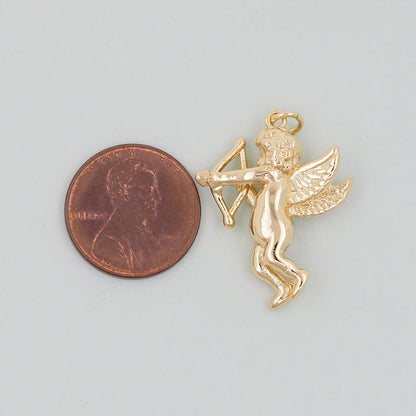 Gold Angel Charms,18K Gold Filled CZ Angel Pendant,Angel Charm Bracelet Necklace for DIY Jewelry Making Supply