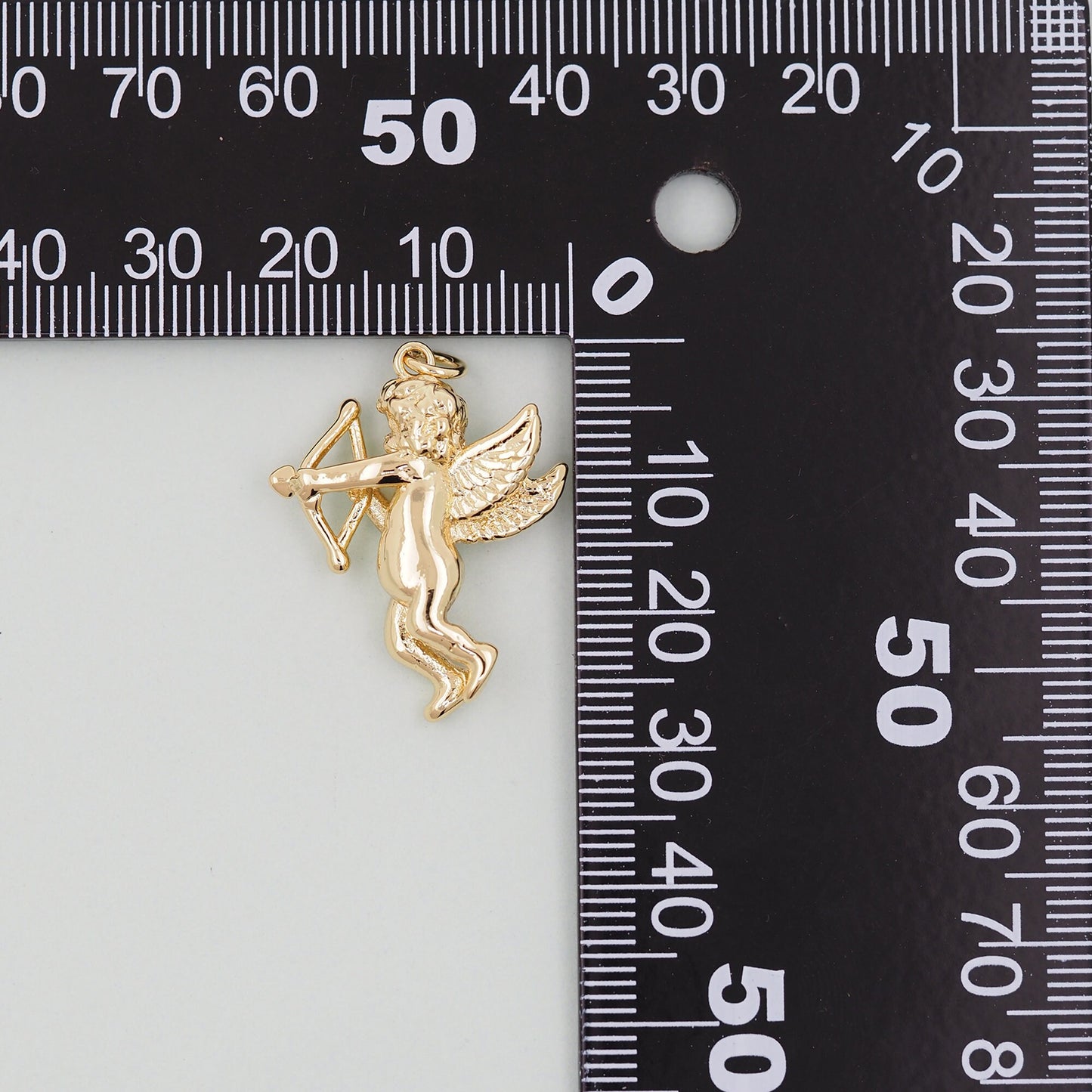 Gold Angel Charms,18K Gold Filled CZ Angel Pendant,Angel Charm Bracelet Necklace for DIY Jewelry Making Supply