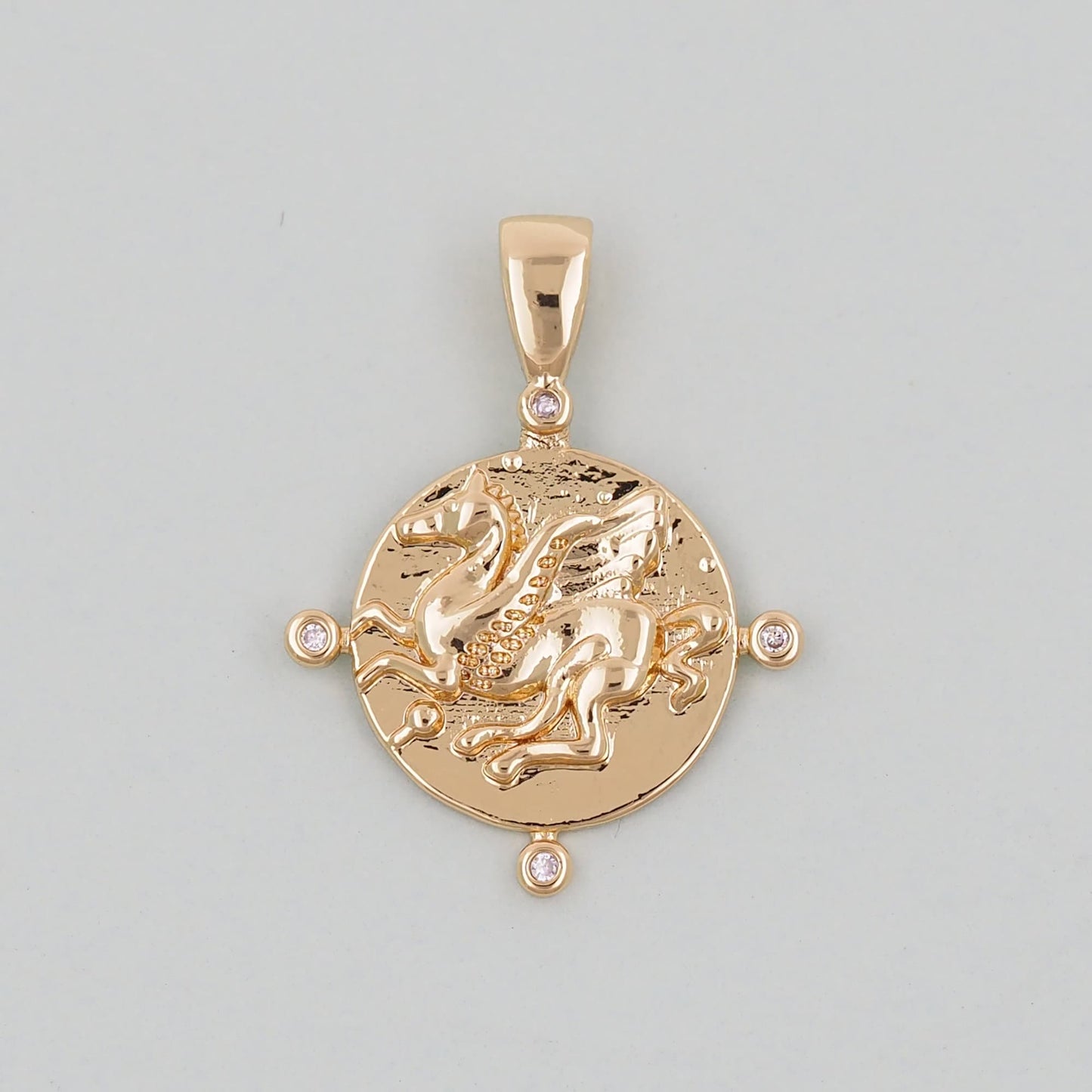 Gold Pegasus Charms,18K Gold Filled Pegasus Pendant,Pegasus Charm Bracelet Necklace for DIY Jewelry Making Supply