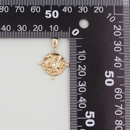 Gold Pegasus Charms,18K Gold Filled Pegasus Pendant,Pegasus Charm Bracelet Necklace for DIY Jewelry Making Supply