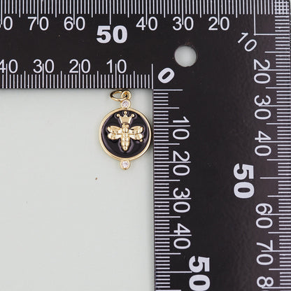 Gold Bee Charms,18K Gold Filled Bee Pendant,Bee Charm Bracelet Necklace for DIY Jewelry Making Supply