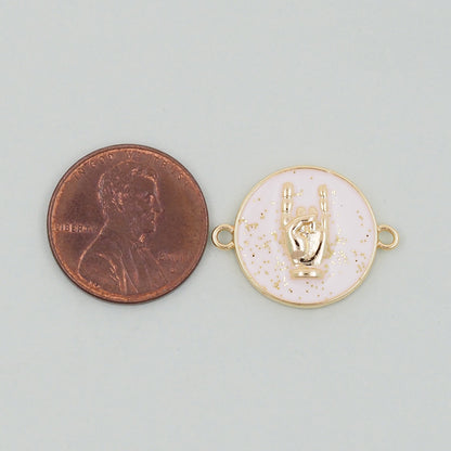 18K Gold Filled Hand Charm Pendant for Jewelry Making