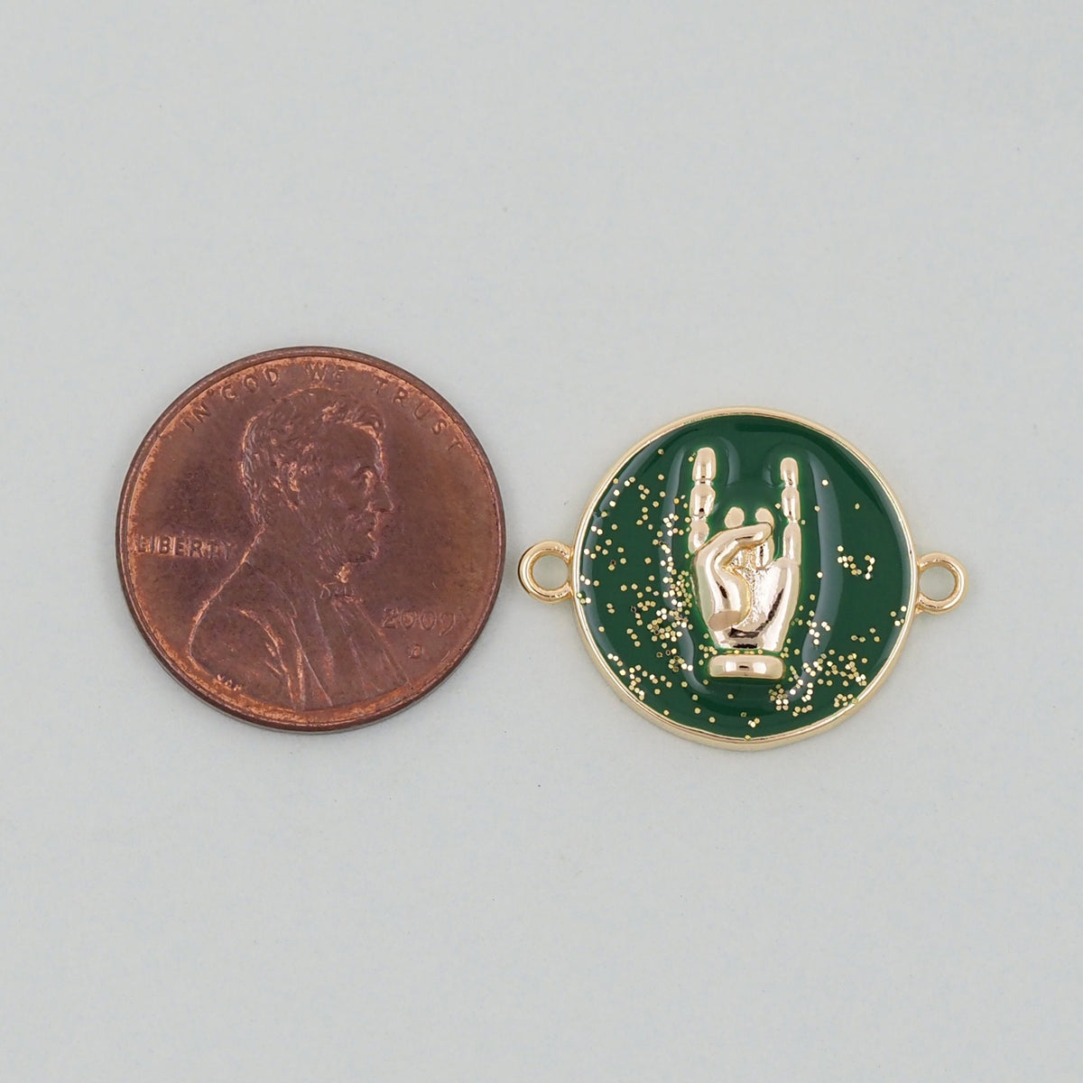 18K Gold Filled Hand Charm Pendant for Jewelry Making