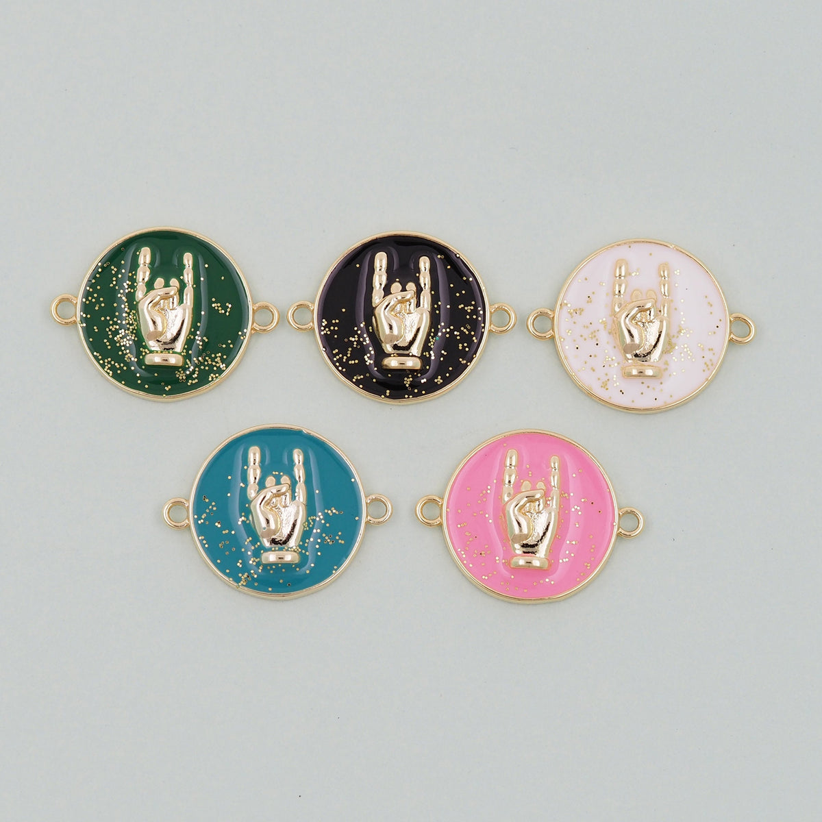 18K Gold Filled Hand Charm Pendant for Jewelry Making