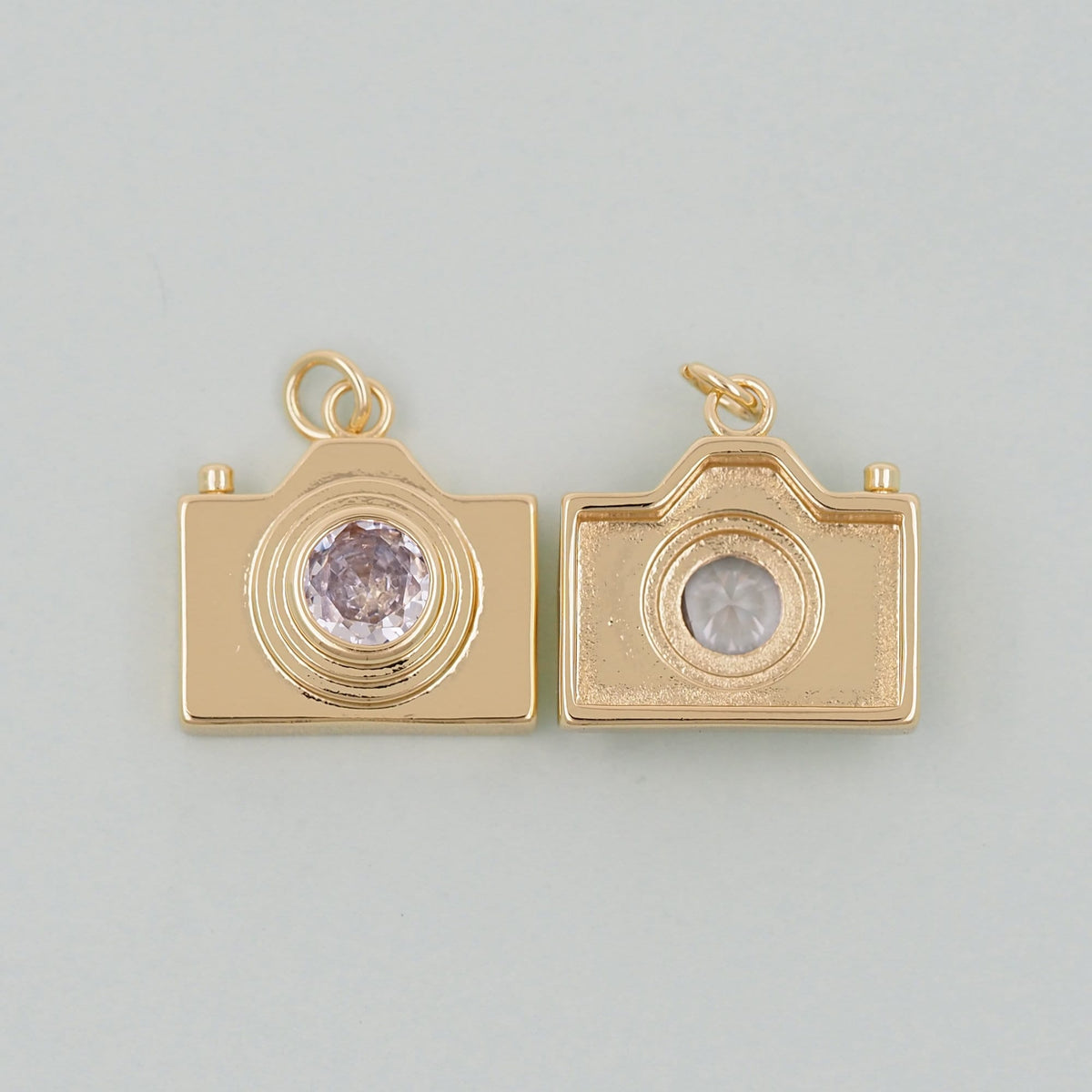 Gold camera Charms,18K Gold Filled camera Pendant,camera Charm Bracelet Necklace for DIY Jewelry Making Supply