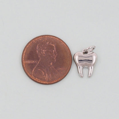 Gold Teeth Charms,18K Gold Filled Teeth Pendant,Teeth Charm Bracelet Necklace for DIY Jewelry Making Supply