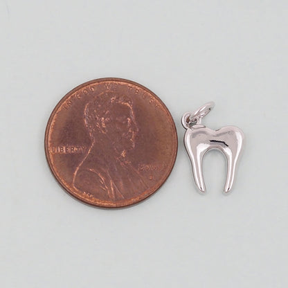 Gold Teeth Charms,18K Gold Filled Teeth Pendant,Teeth Charm Bracelet Necklace for DIY Jewelry Making Supply