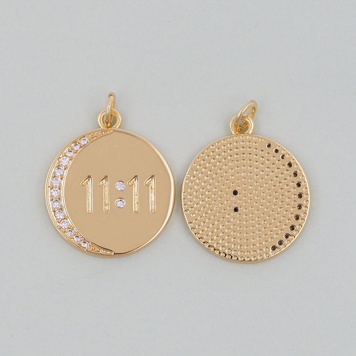 Gold 11:11 Charms,18K Gold Filled angel numbers Pendant,angel numbers Charm Bracelet Necklace for DIY Jewelry Making Supply