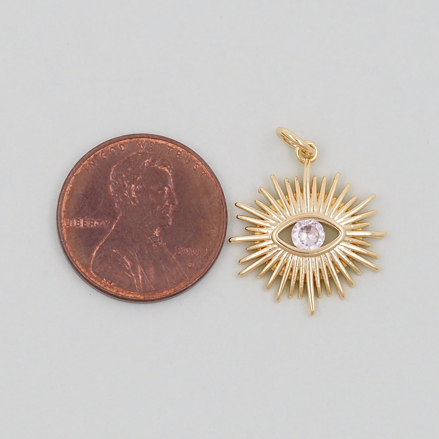Gold Evil Eye Charms,18K Gold Filled Evil Eye Pendant,Evil Eye Charm Bracelet Necklace for DIY Jewelry Making Supply