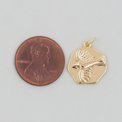 Gold swallow Charms,18K Gold Filled swallow Pendant,Dainty swallow Charm Bracelet Necklace for DIY Jewelry Making Supply
