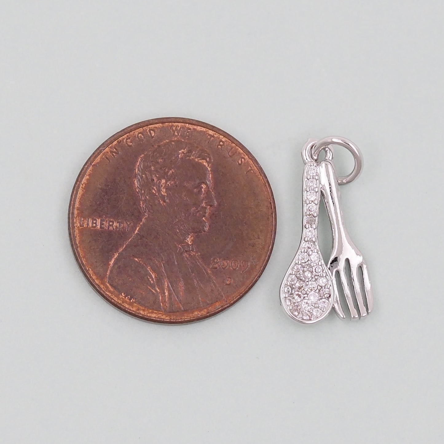 Gold Spoon and Fork Charms,18K Gold Filled Spoon and Fork Pendant,Spoon and Fork Charm Bracelet Necklace for DIY Jewelry Making Supply