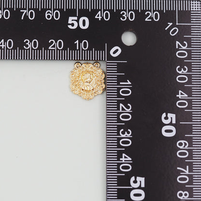 Gold Geometry Charms,18K Gold Filled Round Greece Coin Pendant,geometry Charm Bracelet Necklace for DIY Jewelry Making Supply
