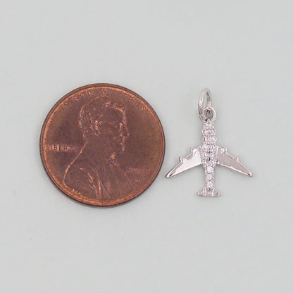 Silver airplane Charms,airplane Pendant,airplane Charm Bracelet Necklace for DIY Jewelry Making Supply