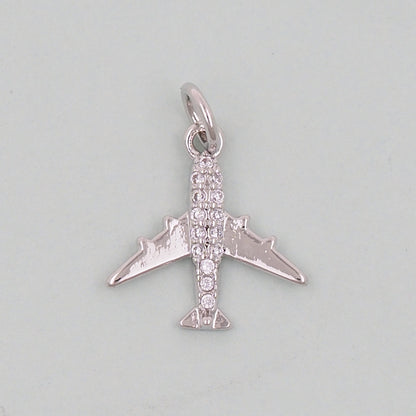 Silver airplane Charms,airplane Pendant,airplane Charm Bracelet Necklace for DIY Jewelry Making Supply