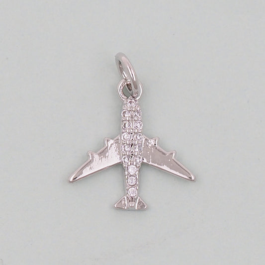 Silver airplane Charms,airplane Pendant,airplane Charm Bracelet Necklace for DIY Jewelry Making Supply