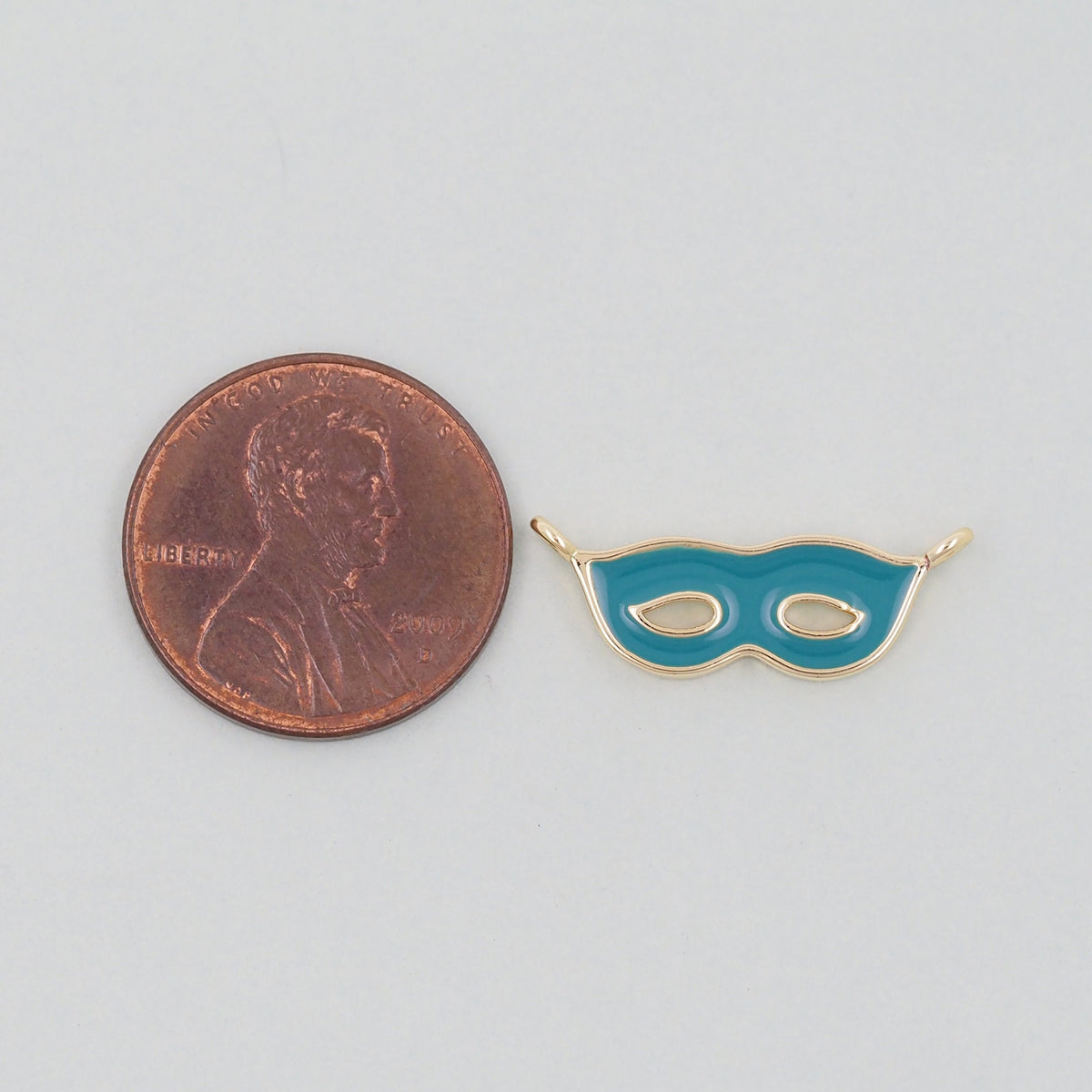 Gold enamel mask Charms,18K Gold Filled Mask Pendant,Mask Masquerade Charm Bracelet Necklace for DIY Jewelry Making Supply