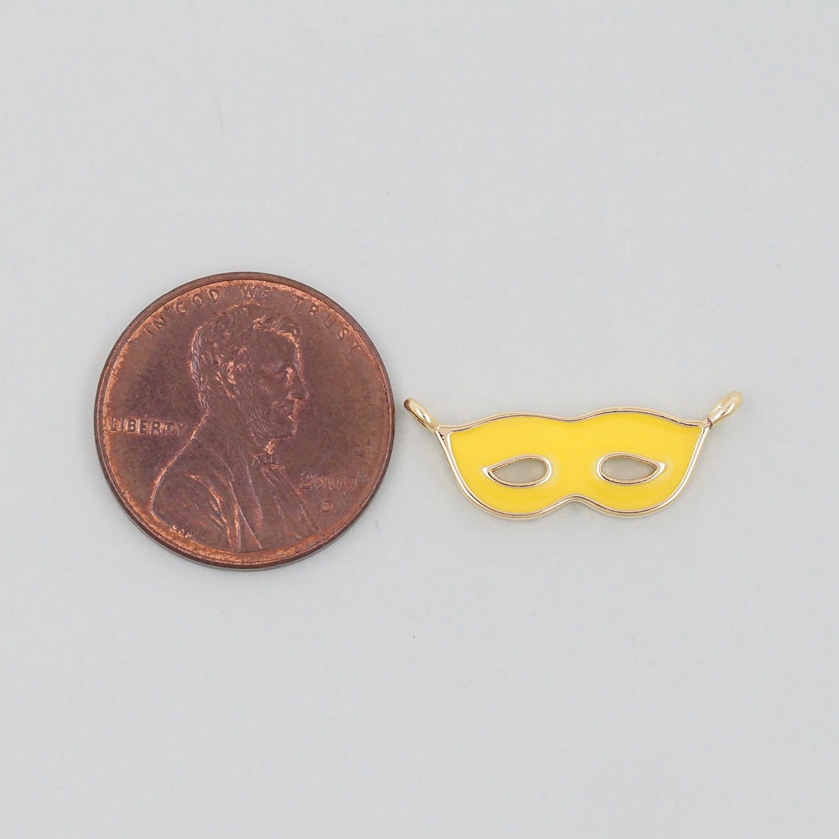 Gold enamel mask Charms,18K Gold Filled Mask Pendant,Mask Masquerade Charm Bracelet Necklace for DIY Jewelry Making Supply