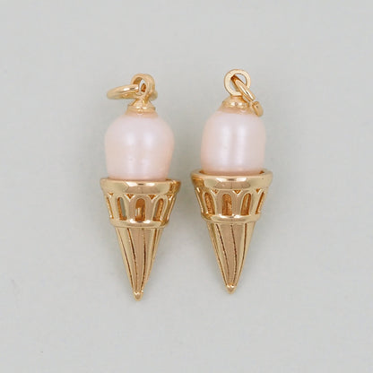 18K Gold Filled Hand Charm Pendant for Jewelry Making