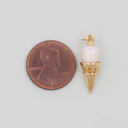 18K Gold Filled Hand Charm Pendant for Jewelry Making