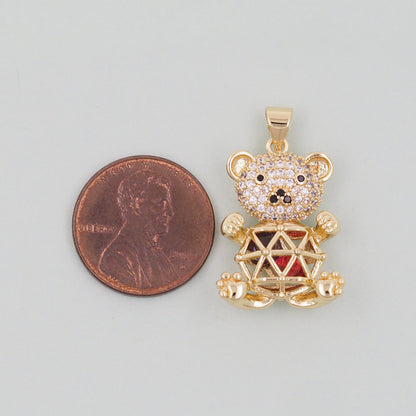 18K Gold Filled Hand Charm Pendant for Jewelry Making