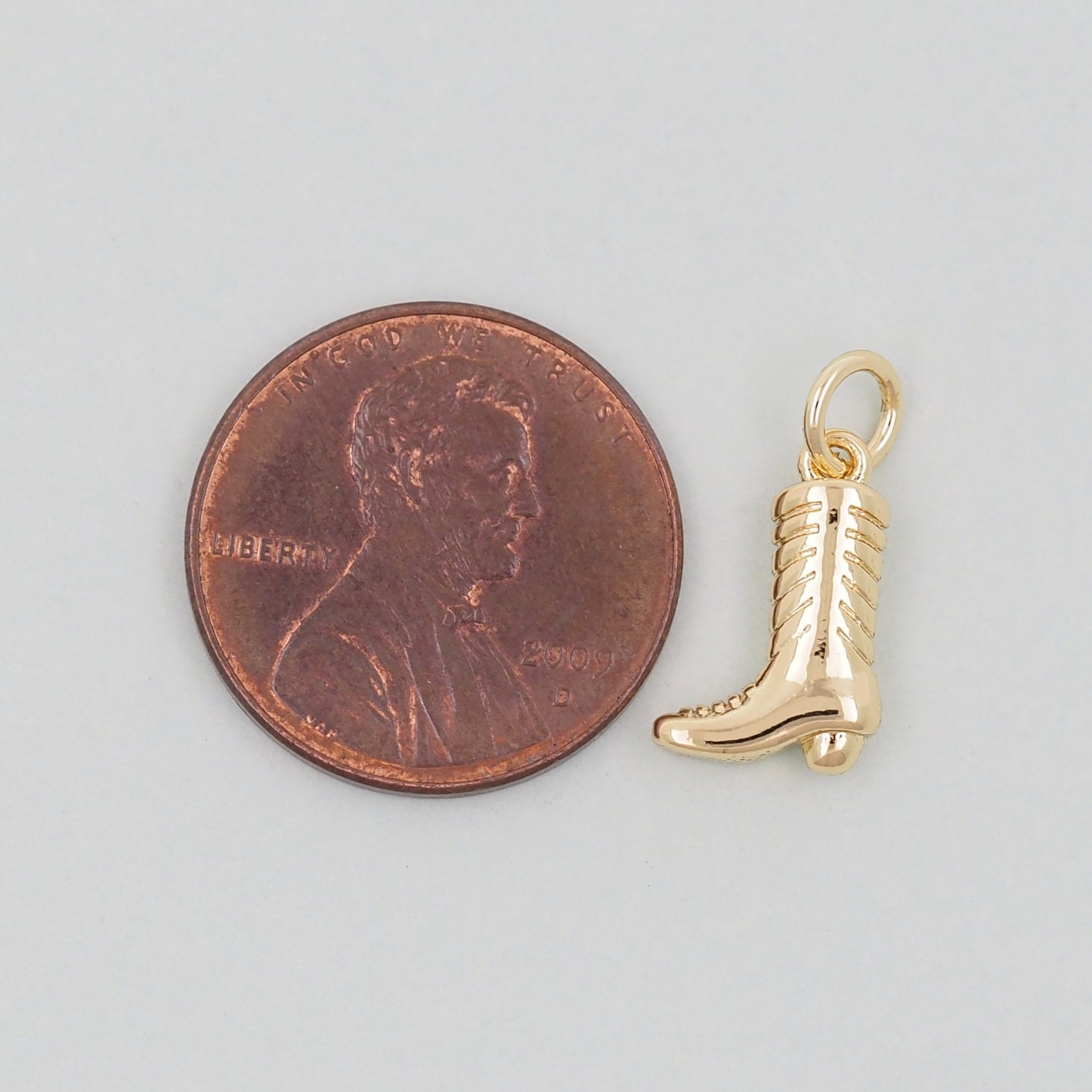 Gold Cowboy Boots Charms,18K Gold Filled Boots  Pendant,Boots Charm Bracelet Necklace for DIY Jewelry Making Supply
