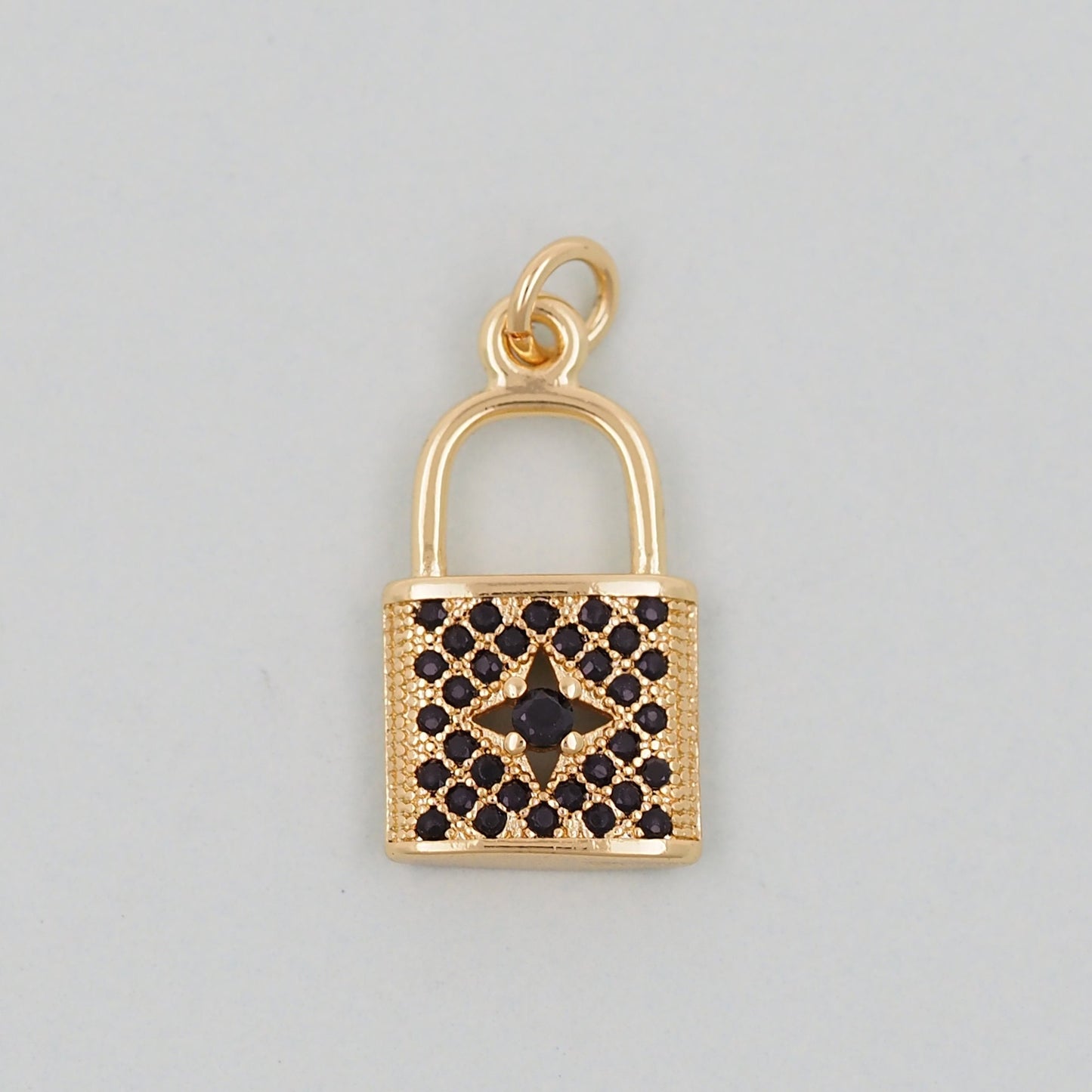 Gold Key Lock Charms,18K Gold Filled Key Pendant,Heart Lock Charm Bracelet Necklace for DIY Jewelry Making Supply