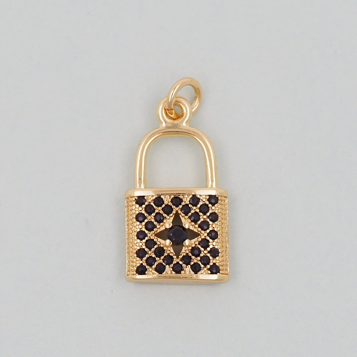 Gold Key Lock Charms,18K Gold Filled Key Pendant,Heart Lock Charm Bracelet Necklace for DIY Jewelry Making Supply