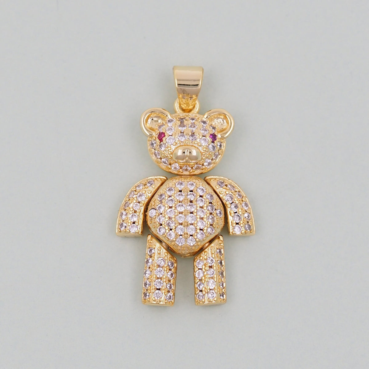 Gold Bear Charms,18K Gold Filled Bear Pendant,cute Bear Charm Bracelet Necklace for DIY Jewelry Making Supply