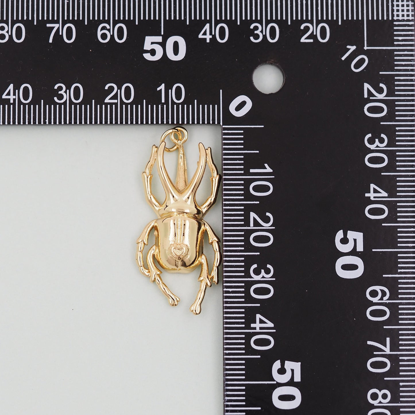 Gold beetle Charms,18K Gold Filled beetle Pendant,beetle Charm Bracelet Necklace for DIY Jewelry Making Supply