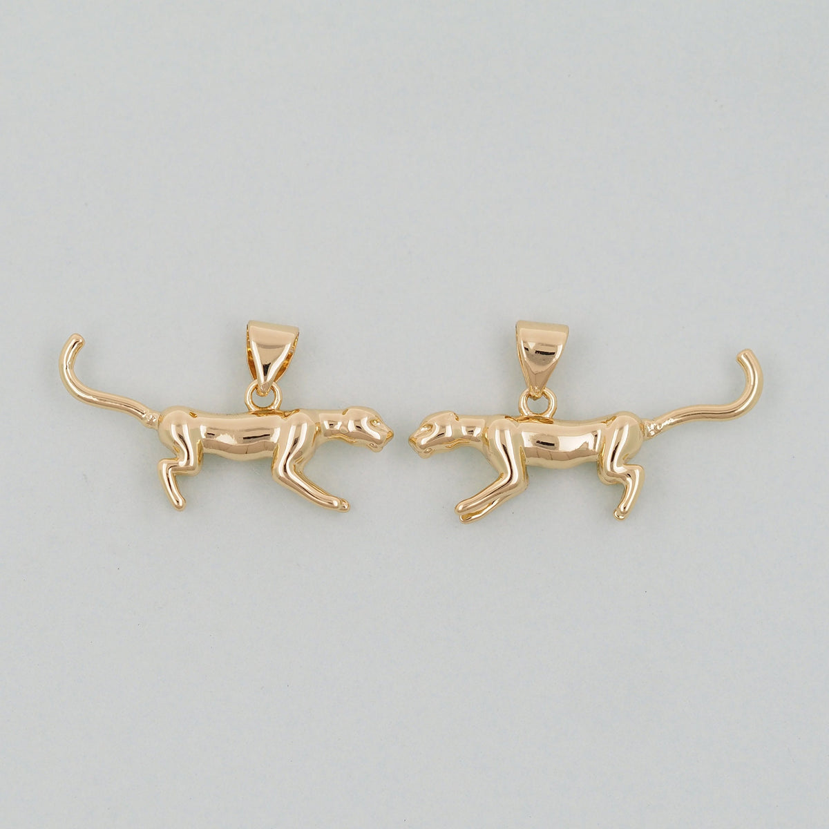 Gold leopard Charms,18K Gold Filled leopard Pendant,leopard Charm Bracelet Necklace for DIY Jewelry Making Supply