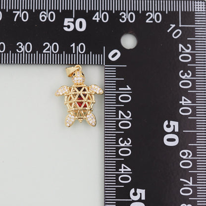 Gold turtle Charms,18K Gold Filled turtle Pendant,turtle Charm Bracelet Necklace for DIY Jewelry Making Supply