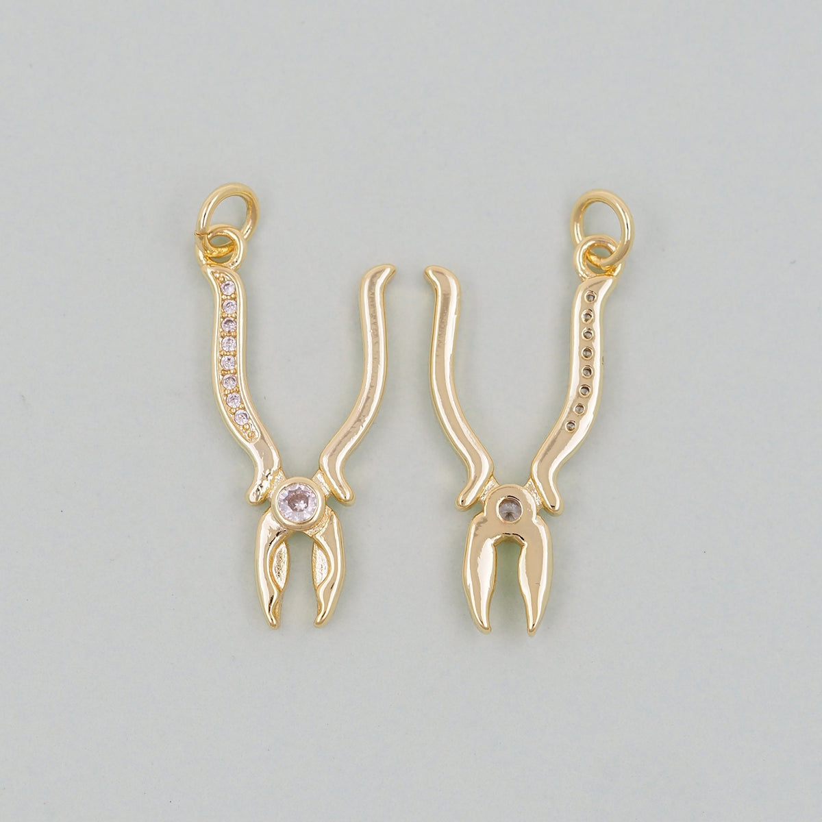 Gold Pliers Charms,18K Gold Filled pliers Pendant,pliers Charm Bracelet Necklace for DIY Jewelry Making Supply