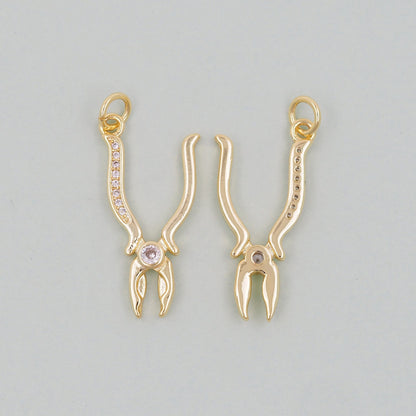 18K Gold Filled Hand Charm Pendant for Jewelry Making