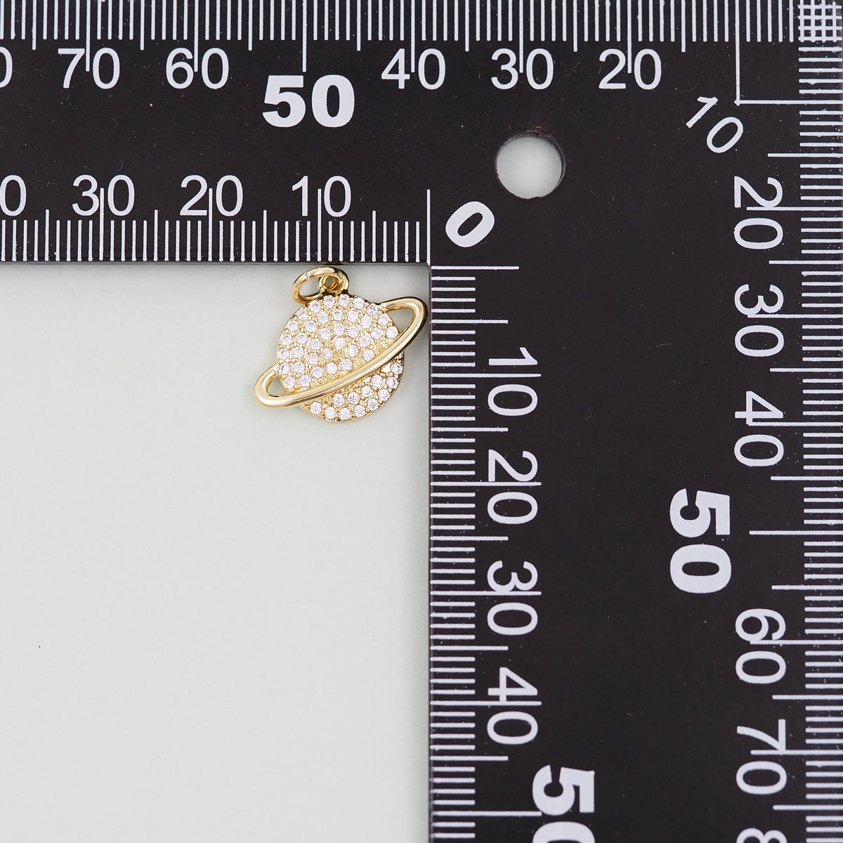 Gold Saturn Charms,18K Gold Filled Saturn Pendant,Silver Celestial Charm Bracelet Necklace for DIY Jewelry Making Supply