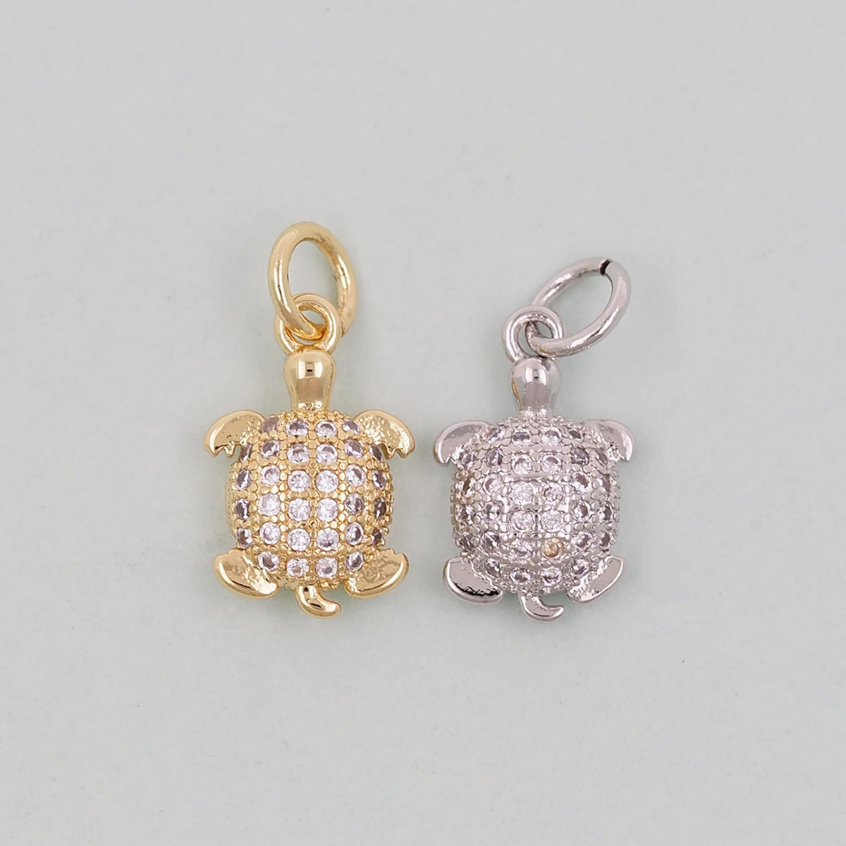 Gold turtle Charms,18K Gold Filled turtle Pendant,turtle Charm Bracelet Necklace for DIY Jewelry Making Supply