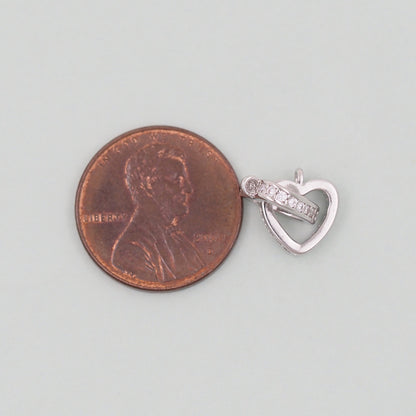 18K Gold Filled Heart Charm Pendant for Jewelry Making