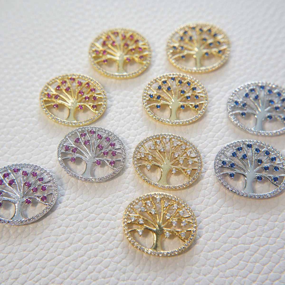 Gold tree of Life Charms,18K Gold Filled tree of Life Pendant,Silver tree of Life Charm Bracelet Necklace for DIY Jewelry Mak
