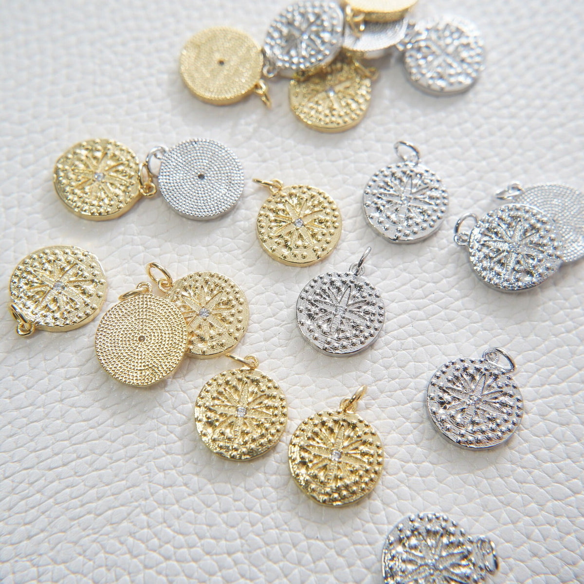 Gold Star Charms,18K Gold Filled Starburst Pendant,North Star Charm Bracelet Necklace for DIY Jewelry Making Supply