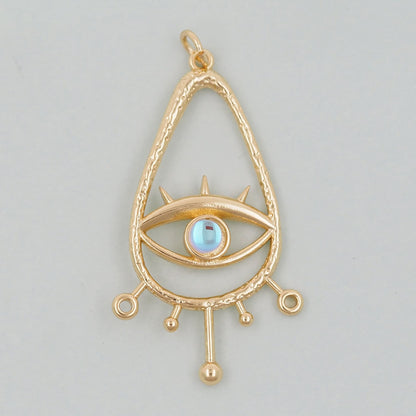 Gold Evil Eye Charms,18K Gold Filled Evil Eye Pendant,Evil Eye Charm Bracelet Necklace for DIY Jewelry Making Supply